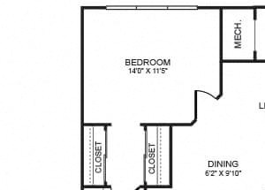 A2LS floor plan at The Montgomery